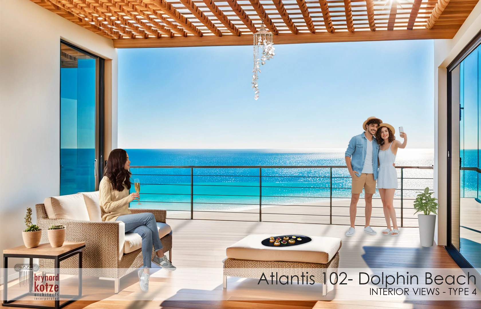 An Atlantis terrace overlooking the ocean